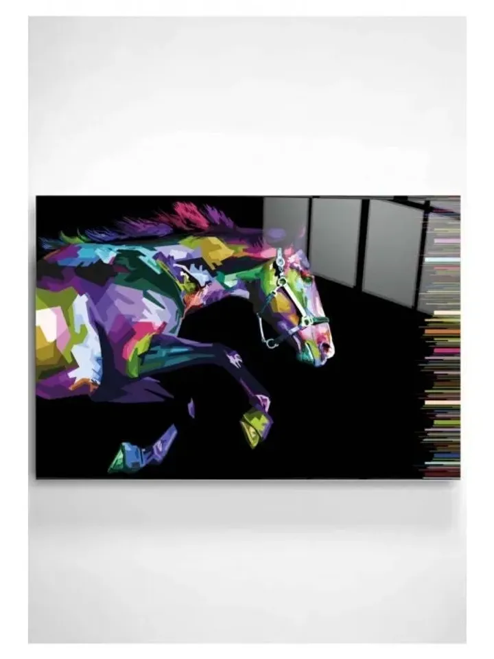 Horse Tempered Glass Printing Wall Art , Natural And Vivid Wall Decor , Modern Wall Art, Extra Large Wall Art