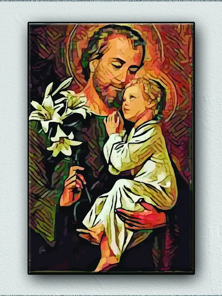 Jesus Christ  Print on Canvas , Floating Frame Option, Modern Wall Art, Extra Large Canvas Wall Art