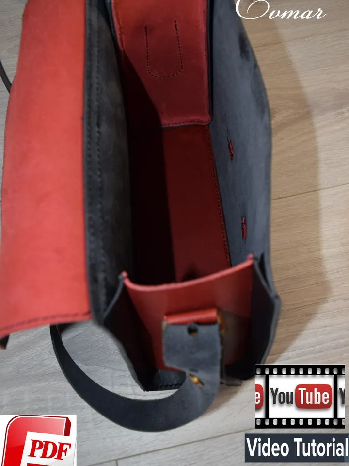 Leather Women's Bag Pattern, PDF Pattern, Women's Bag Template, DIY
