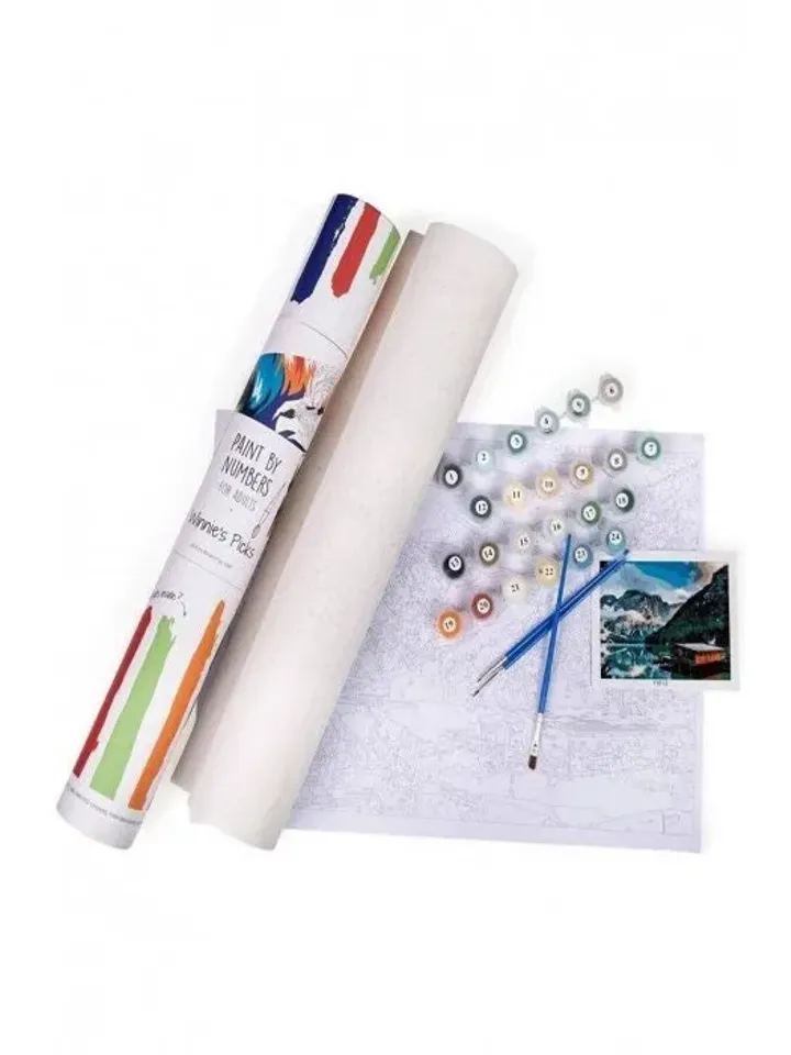 Canvas Eagle Woman Coloring by Number Set with Roll , the art of painting, education and entertainment.