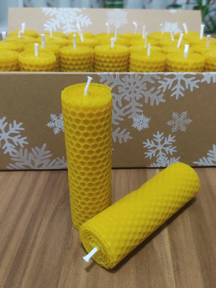 28 psc BULK honeycomb beeswax candles 28 psc ritual candles height 11 widht 3 cm organic candles
