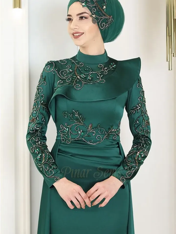 AHUNARE HIJAB - Wedding Dress, Muslim Evening Gown, Nikah, Islamic Wedding, Engagement, Bridesmaid
