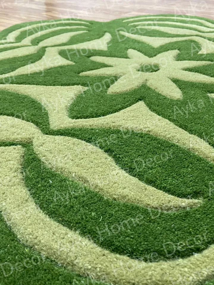 Whito Stip Woolen Handmade Area Rug For Hall Kitchen Living Room Bed Room Bath Room Dining Room Kids Room Carpet / Christmas Gift / Rugs