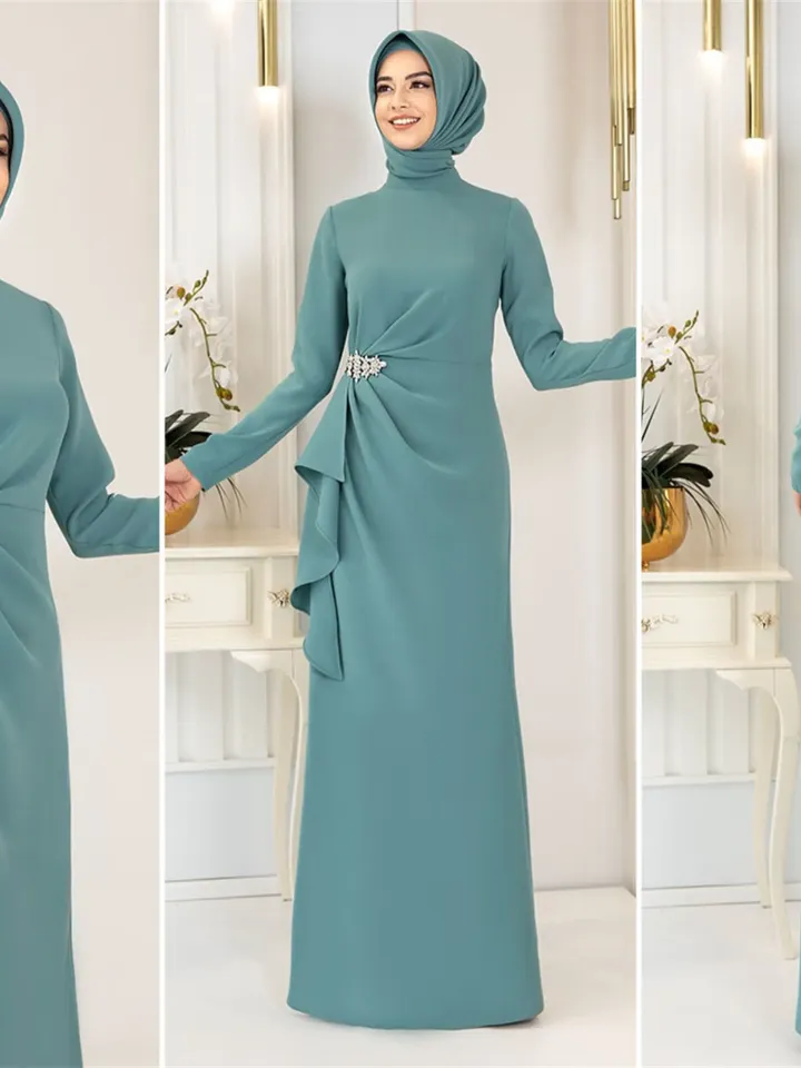 AHUNARE HIJAB - Wedding Dress, Muslim Evening Gown, Nikah, Islamic Wedding, Engagement, Bridesmaid