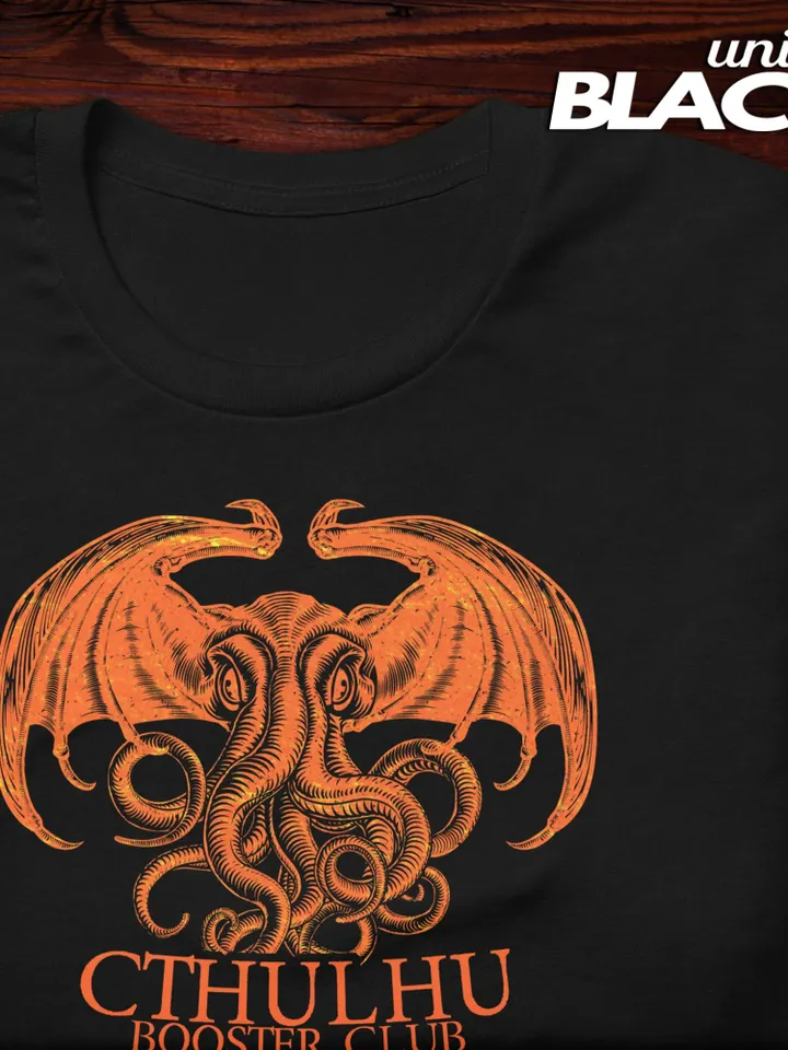 Cthulhu Booster Club T-Shirt | H.P. Lovecraft Unisex Tshirt, Lovecraftian Horror Tentacle Monster, Kraken Tentacle Tee, Occult Fashion Top