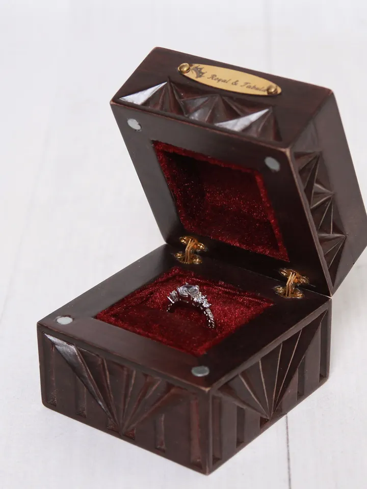 Engagement ring box, Wooden ring box, Proposal ring box, Ring bearer box