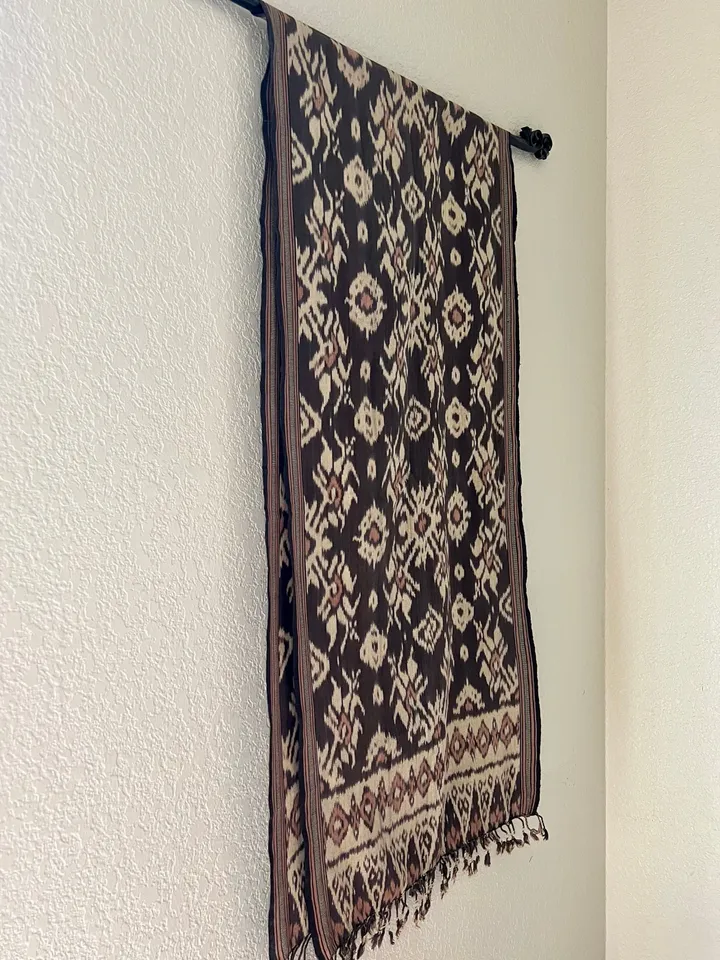 Handmade Home Decor | Ikat Tapestry | Handwoven Ikat Scarf | Bohemian Home Decor | Ikat Table Runner | Tropical Home Decor