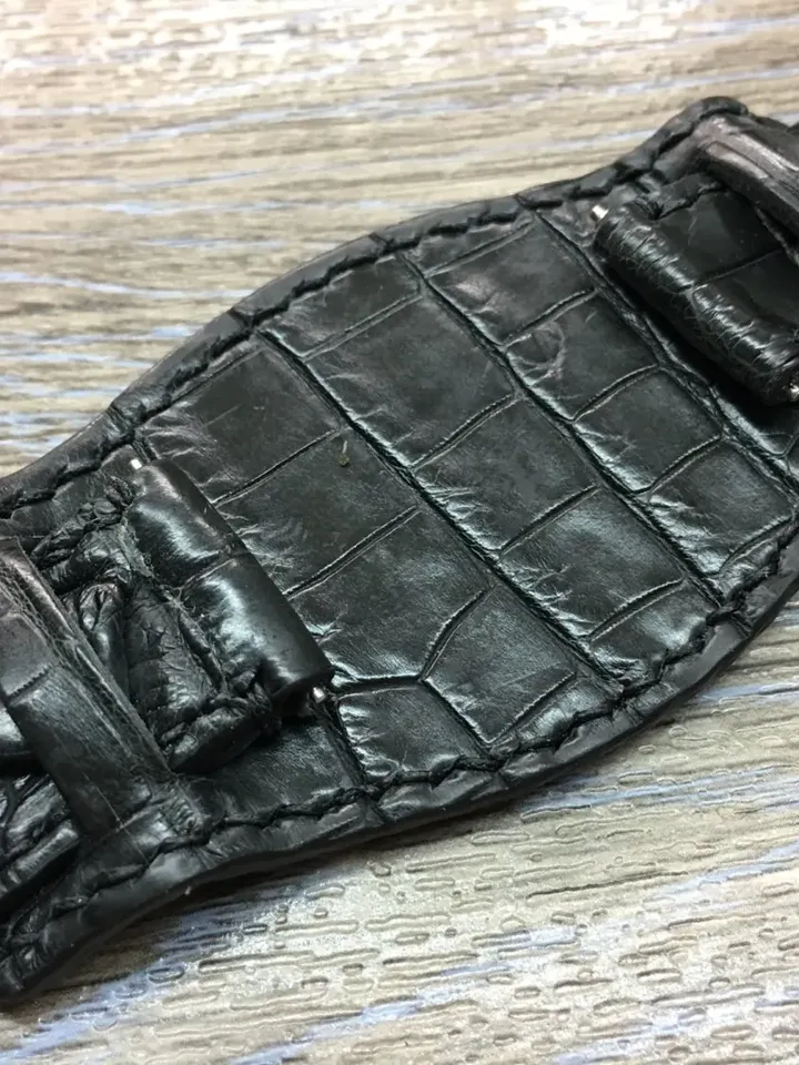 leather watch band, watch strap, Full Bund Strap, Genuine leather, cuff watch band, Leather watch Strap, 20mm, FREE SHIPPING