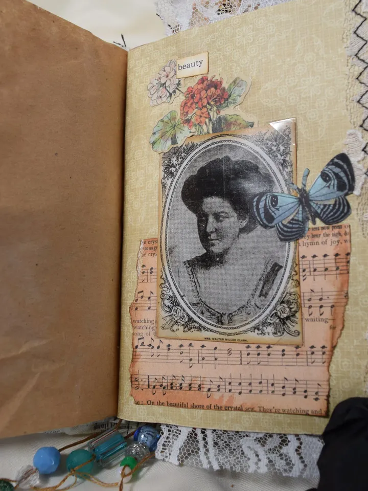 Handmade Junk Journal Titanic Theme-Handmade Diary-Repurposed Junk Journal