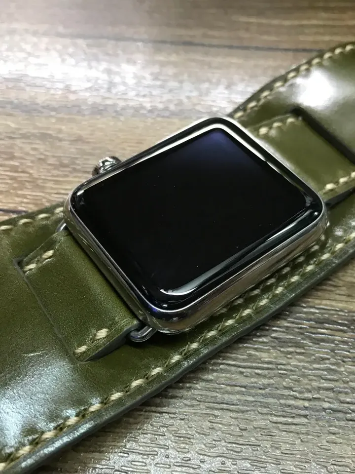 Apple watch band, Apple Watch bund Strap, Horween Shell Cordovan, leather, Apple watch 44mm, 40mm, 38mm, 42mm, iWatch, Series 6 5 4 3
