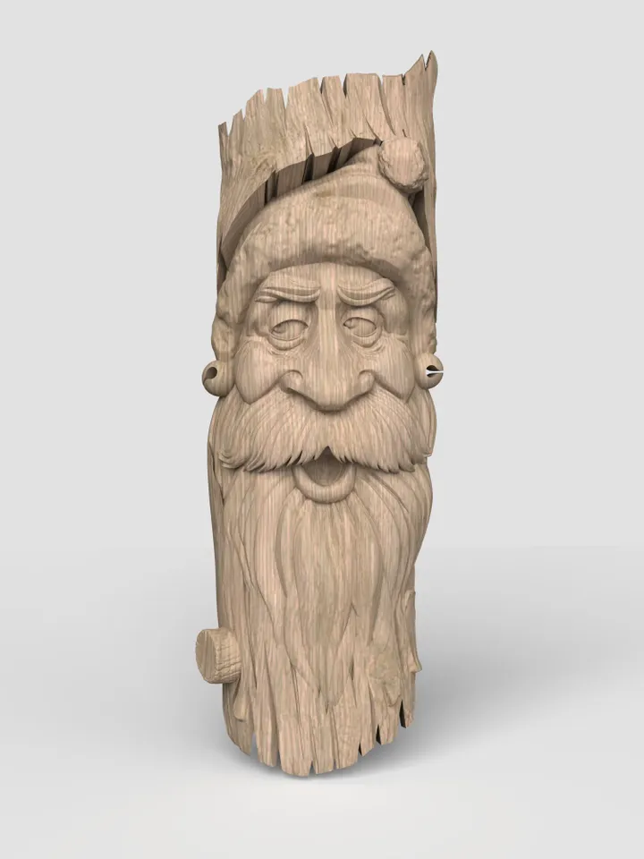 3D Model STL CNC Router file 3dprintable Santa Tree Mask