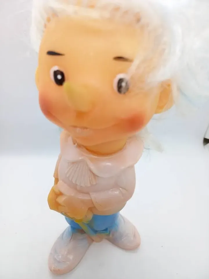 SOVIET PINOCCHIO Rubber TOY Vintage toy of Soviet children "Pinocchio"