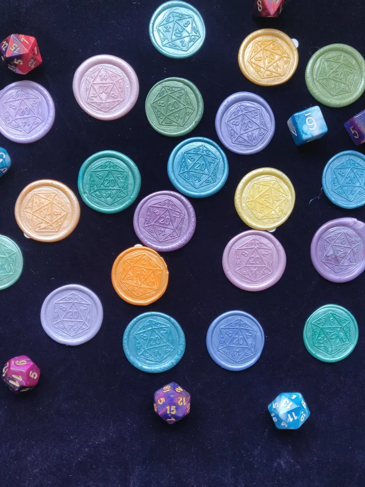 D20 Wax Seal Set Dungeons and Dragons Stationary