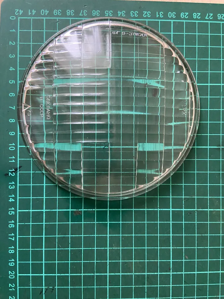 Glass (lens) for vintage motorcycle headlight