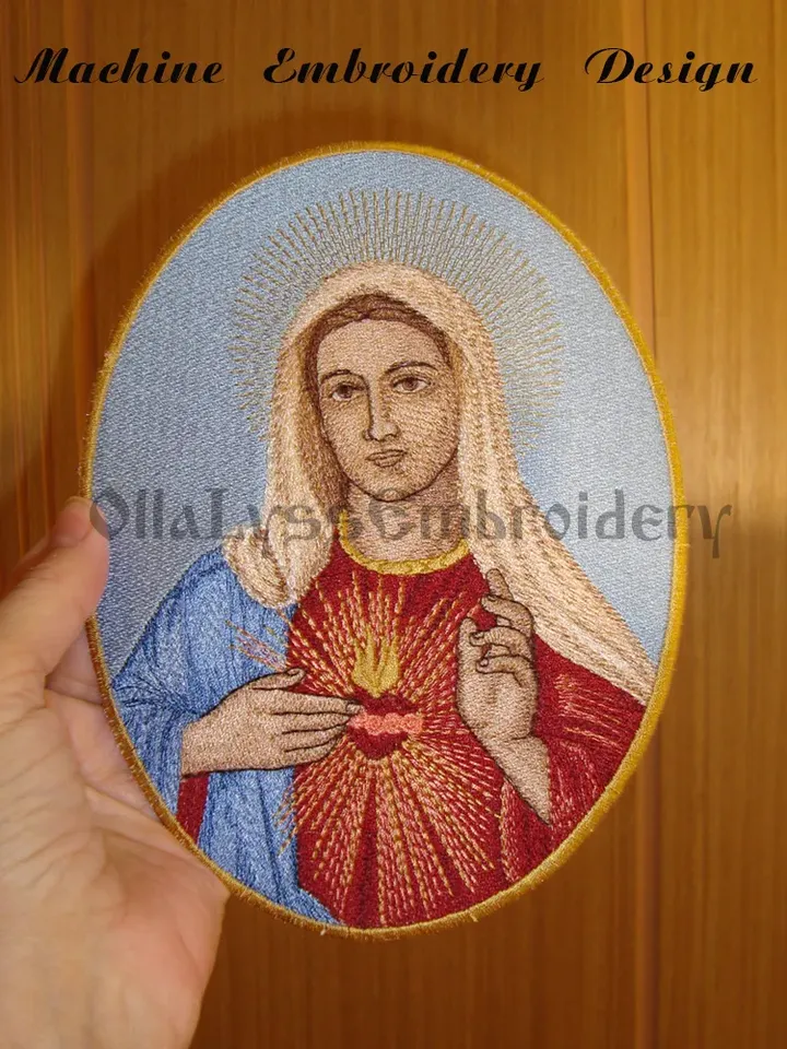Immaculate Heart Of Mary (Patch) embroidery design