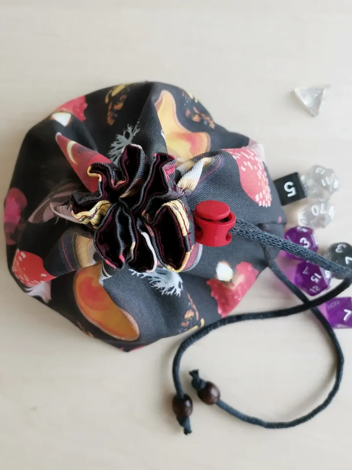 Large dice bag with pockets for 150-200 dice Witch potion