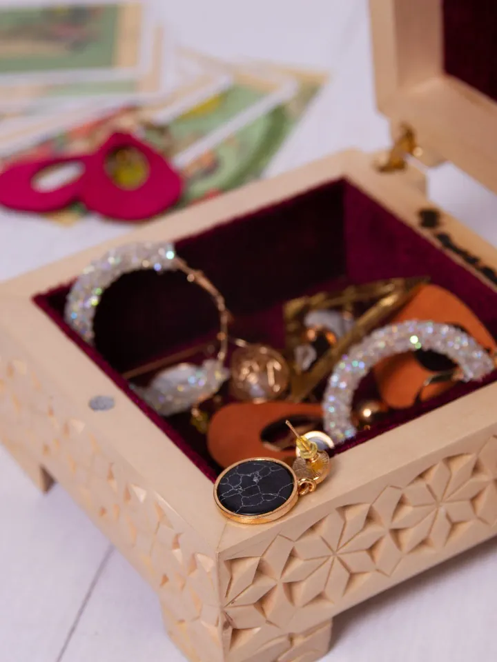 First jewelry box, Jewlery box, Small wooden box, Small jewelry box, Hair band holder
