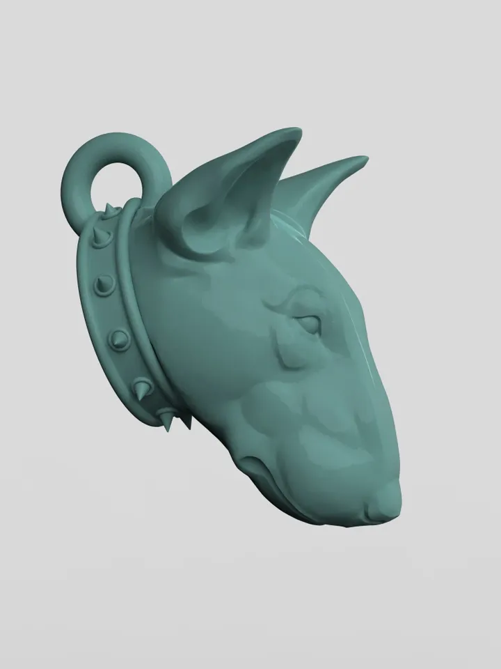 3D Model STL CNC Router file 3dprintable Pendant Bull Terrier