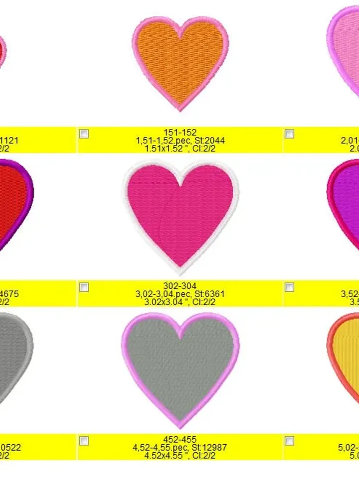 Heart embroidery designs