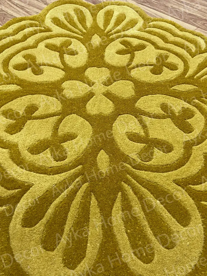 Whito Stip Woolen Handmade Area Rug For Hall Kitchen Living Room Bed Room Bath Room Dining Room Kids Room Carpet / Christmas Gift / Rugs