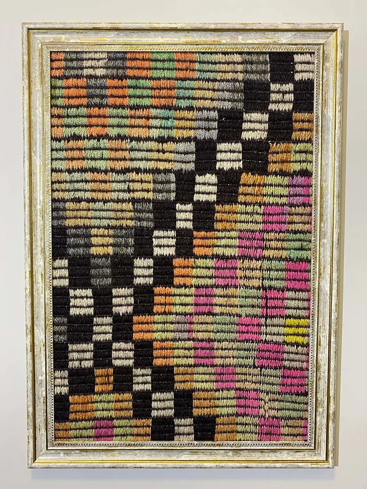 Vintage wall kilim art, unique hand-woven woolen kilim on the wall, home decor , 50x70 cm