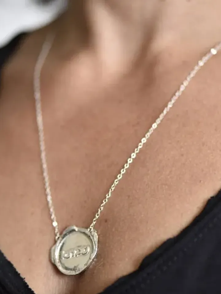 Sterling Silver "Grandma" Necklace in Hebrew