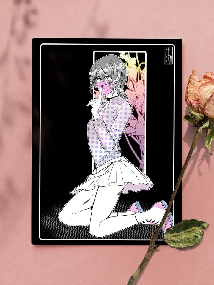 Secrets | KiNKtober Boyslove 2020 Druck/Poster Matt | A4 Größe (210 x 297mm, 8,3 x 11,7 Zoll) | Yaoi | Yaoiart