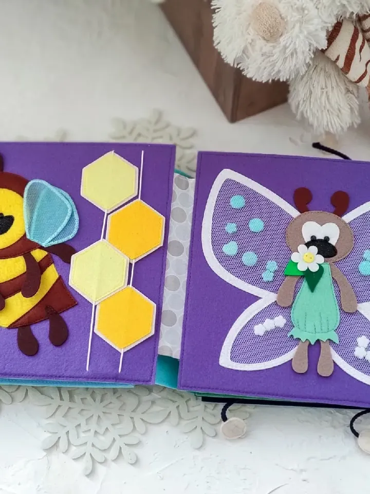 Children First Tactile Book, Cognitive Skills, Silent Book Montessori Toy, Sensory Book, Baby Shower