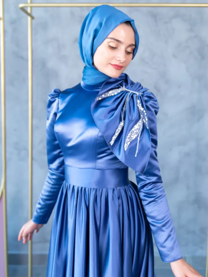AHUNARE HIJAB - Wedding Dress, Muslim Evening Gown, Nikah, Islamic Wedding, Engagement, Bridesmaid,