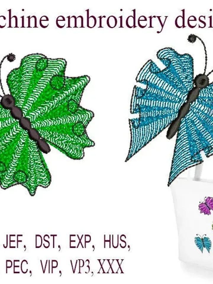 Butterfly embroidery file Machine Embroidery designs for baby girl