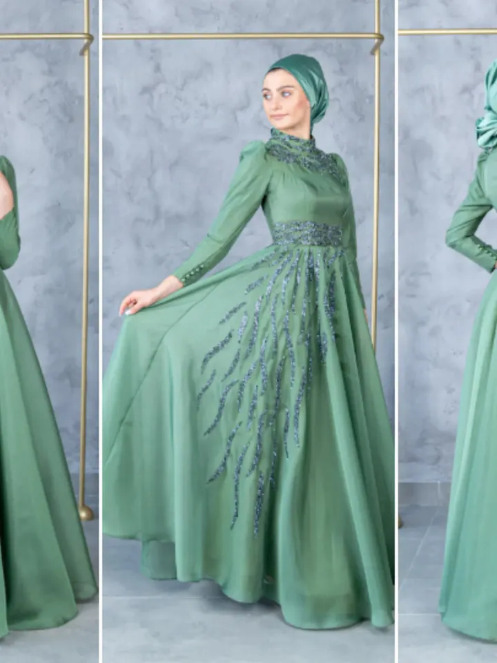Ahunare Wedding Dress, Muslim Evening Gown, Nikah, Islamic Wedding, Engagement, Bridesmaid, Maxi Dress
