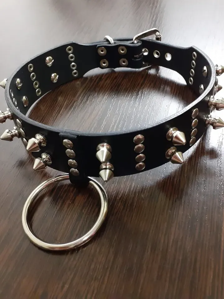 Luxury Gothic Spiked Choker - Quality Leather, 1.2" Wide