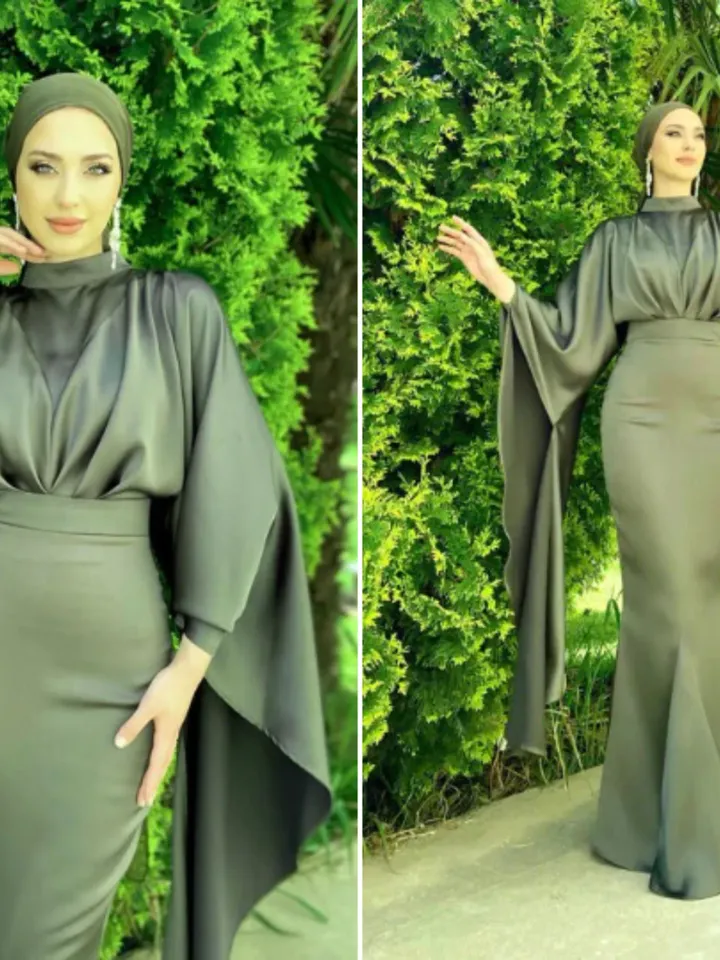 AHUNARE HIJAB - Wedding Dress, Muslim Evening Gown, Nikah, Islamic Wedding, Engagement, Bridesmaid,