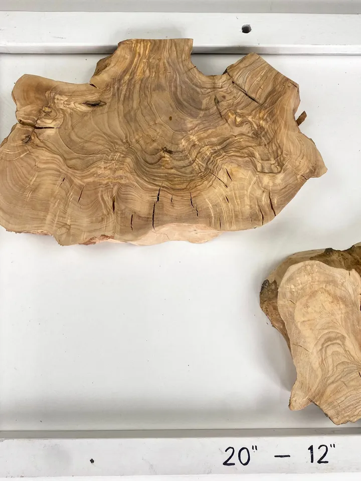Olive Wood Slab for Resin DIY Art, 2Pcs Epoxy Resin Wood, Live Edge Wood Slab, Wood Slices, Tree Slice, Natural Wood Slab