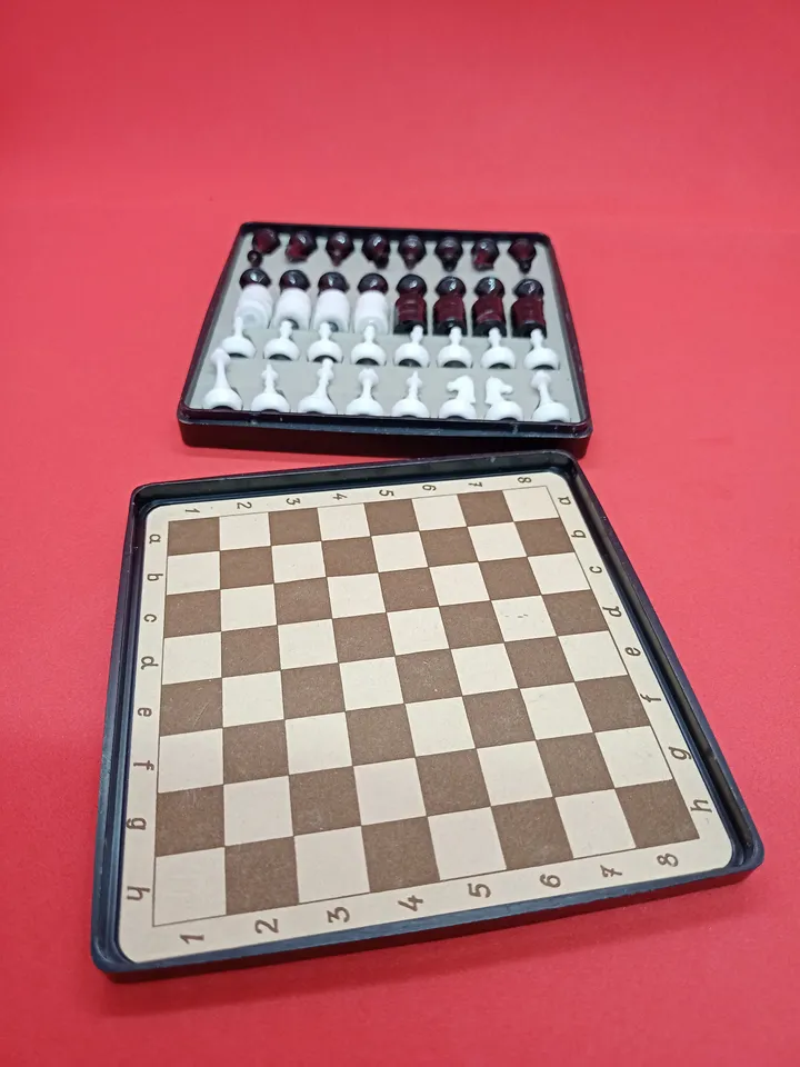 SOVIET TRAVEL CHESS Set Mini chess and checkers with magnet Vintage chess and checkers from the ussr