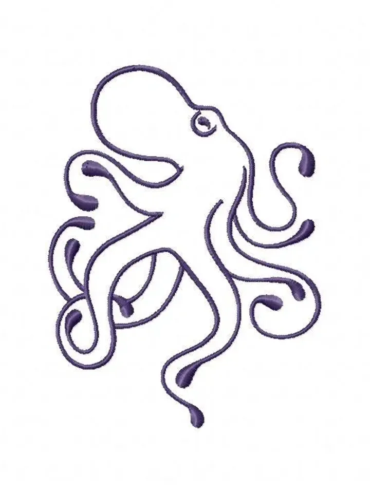 6 Inky Octopus Swirls Embroidery Design Pack,7 sizes,Chop it, Instant Download,Digital Machine,Holiday Applique Design,Gnomes Embroidery,