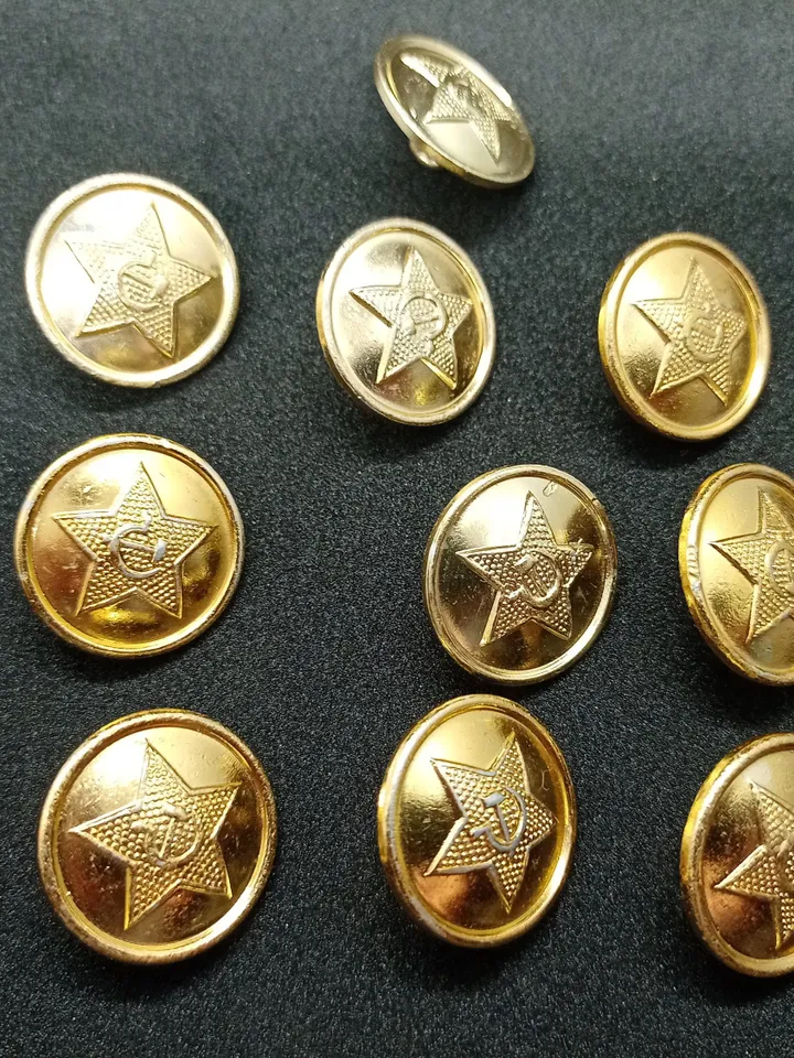 Soviet RUSSIAN BUTTONS Soldiers Armed forces of the USSR Buttons military uniform of Soviet soldiers and officers Hammer and sickle star