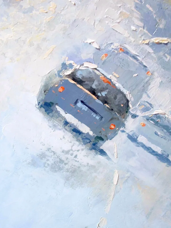 Original Oil Painting "SUMMER CITY" San Francisco Painting on Canvas Modern City Original Art by "Walperion Paintings"