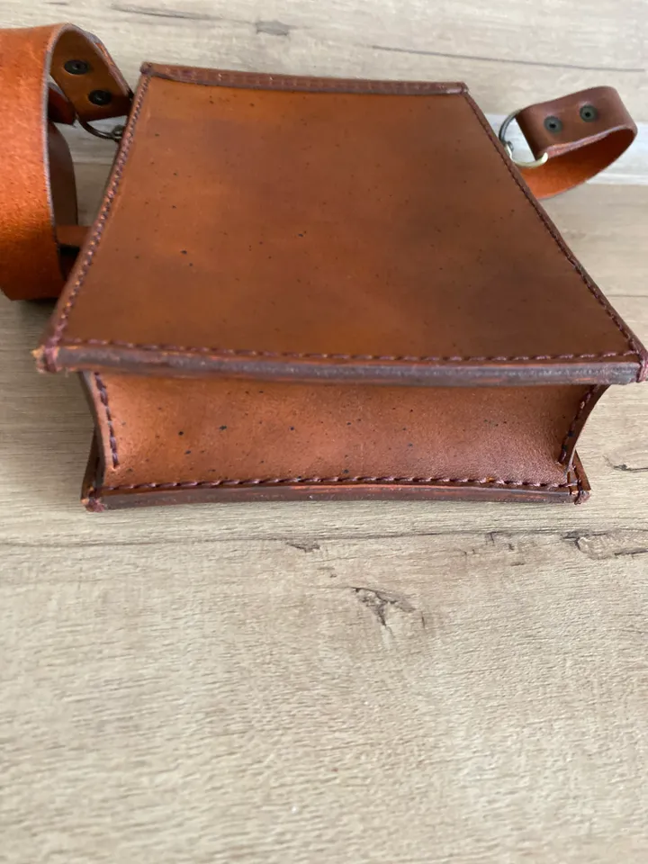 Small leather shoulder bag - leather handbag - handmade