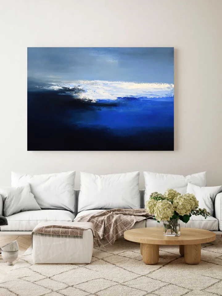 Original Painting, Aesthetic Room Decor, Extra Large Wall Art Abstract, Bridal Shower Gifts, Modern Painting, Modern Line Drawing,Marine Art