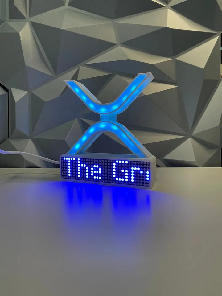 XRP Crypto Coin Price Ticker Display