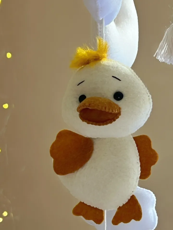 Hot air balloon mobile with animals, baby shower gift, baby boy mobile