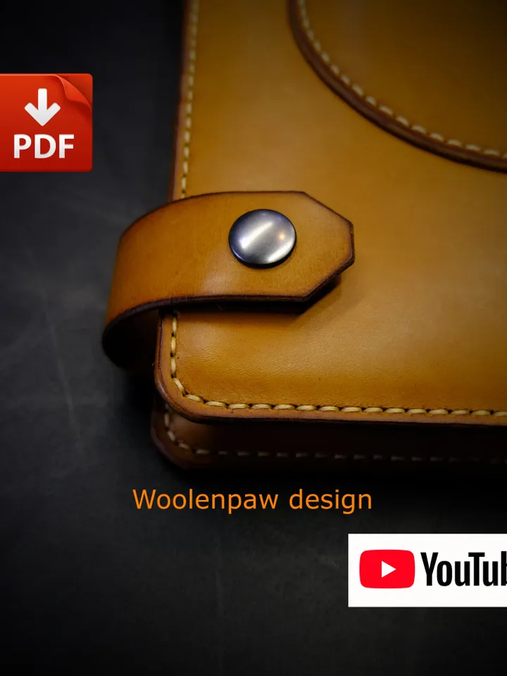 Leather pattern - book cover  4 sizes - designed from Woolenpaw