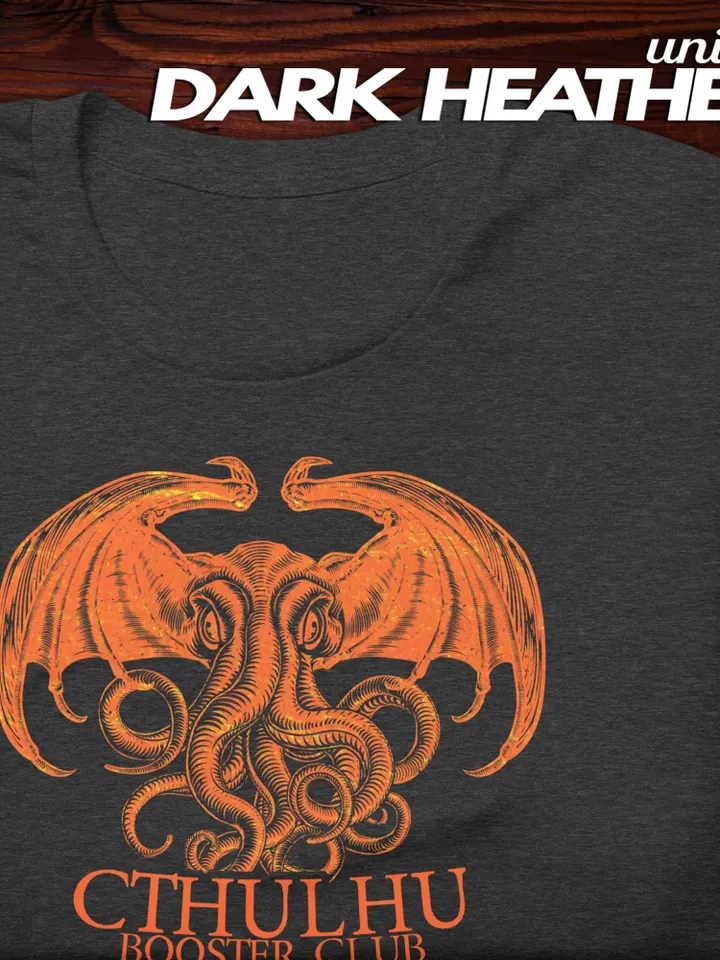 Cthulhu Booster Club T-Shirt | H.P. Lovecraft Unisex Tshirt, Lovecraftian Horror Tentacle Monster, Kraken Tentacle Tee, Occult Fashion Top