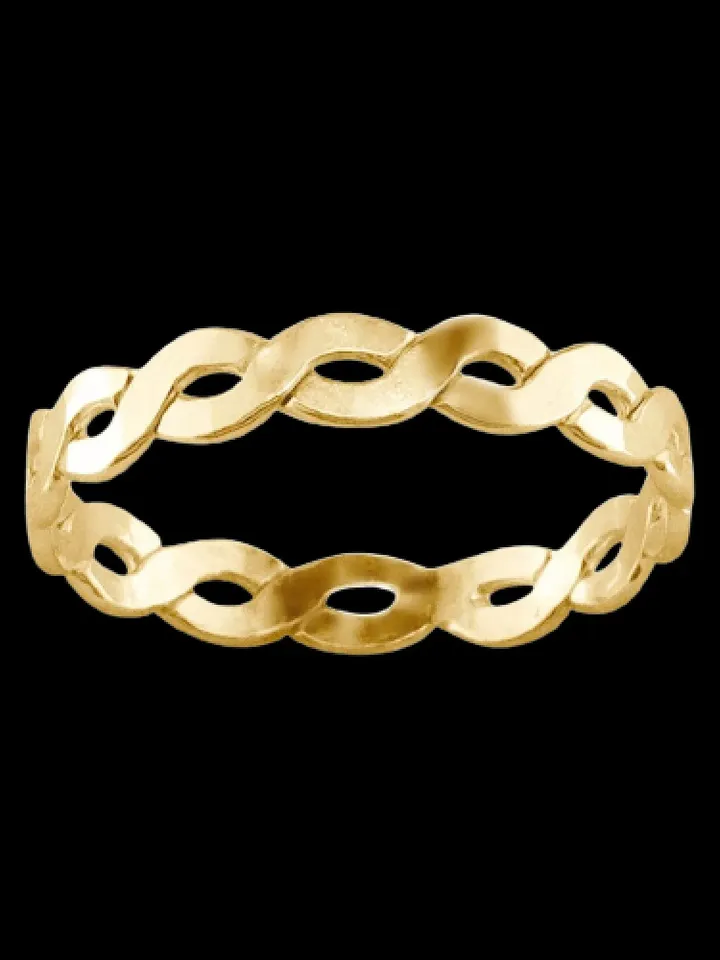 14k Gold Braid Thumb Ring, Gold Thumb Ring, 14K Gold Filled thumb Ring, 3mm, Gold Thumb Rings For Women , Real 14k, Comfort Fit