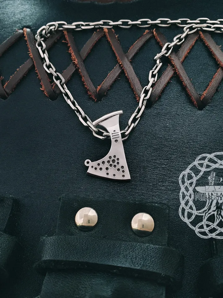 Viking Axe Pendant Sterling Silver Axe Pendant Berserk Symbol Scandinavian Jewelry Norse Viking Jewelry