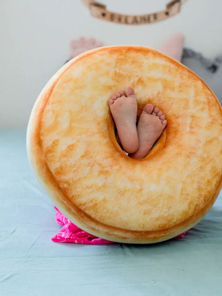 big pink Donut Pillow / Doughnut pillow / Donut Cushion / Food Pillow / Donut pink / donut decoration