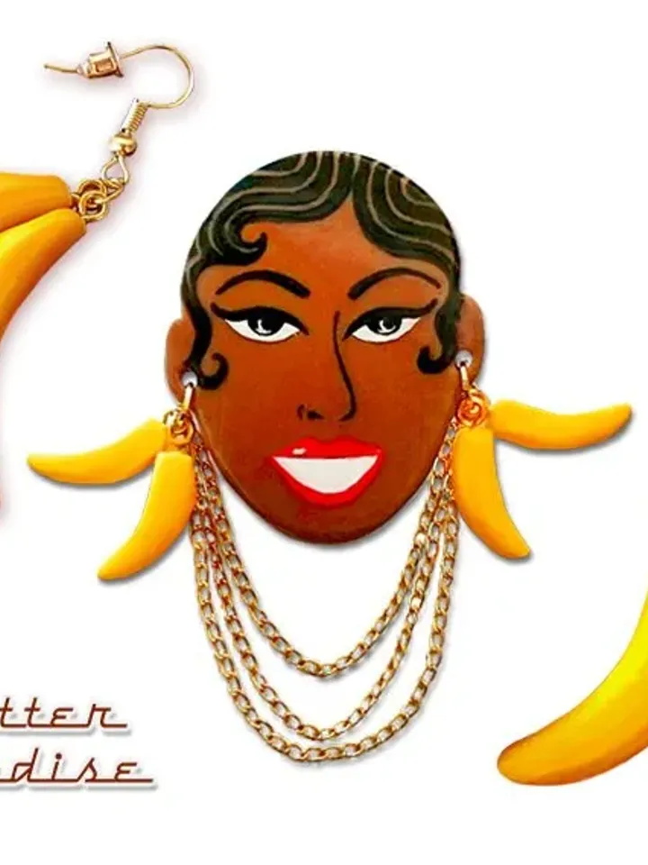 Josephine - Vintage Replica - Brooch - Jo Baker - Black Venus - Charleston - Burlesque Queen - Banana Jewelry - Glitter Paradise®