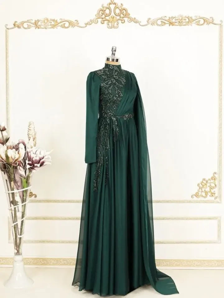 AHUNARE HIJAB - Wedding Dress, Muslim Evening Gown, Nikah, Islamic Wedding, Engagement, Bridesmaid