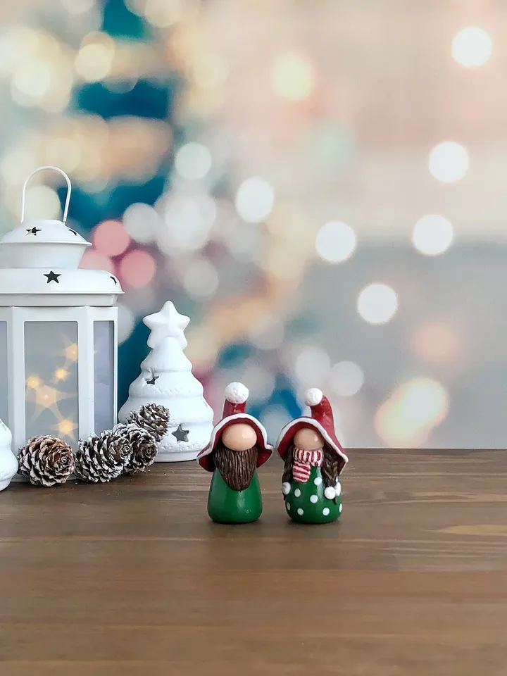 Christmas figurine gnome, Christmas decor, Plant decorations for pots, Mini gnome Grinch, Miniature gnomes Santa, Fairy
